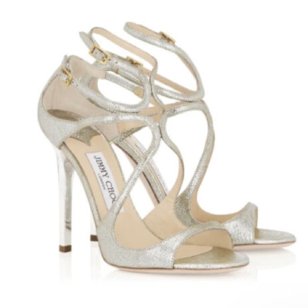 Jimmy Choo Lance Sandal in Champagne 37.5 EUC